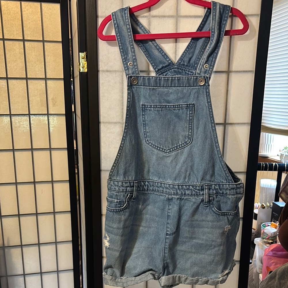 The Children's Place Blue Denim One Piece with Adjustable Straps